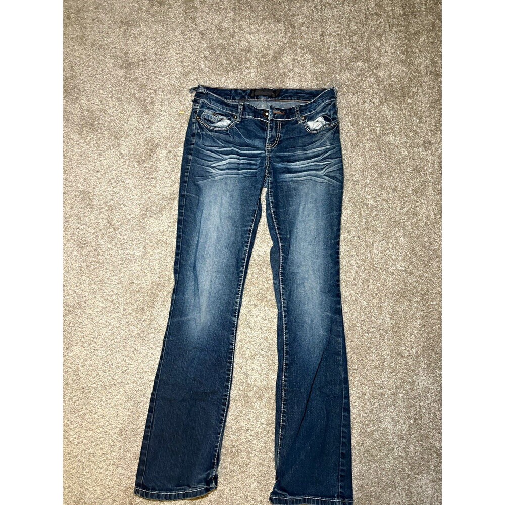 twentyone black by rue21 Women's Medium Wash Blue Bootcut Jeans Size 8 Pockets